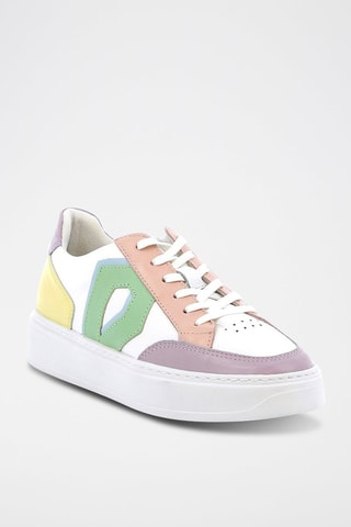 Sapatilhas em couro Lilac Branco