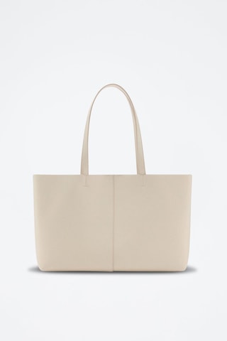 Sac shopper similicuir - Blanc cassé