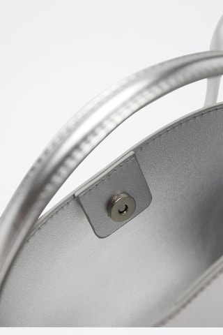 Mini sac cabas métallisé - Argenté