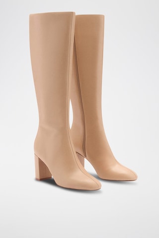 Bottes hautes en cuir - Beige
