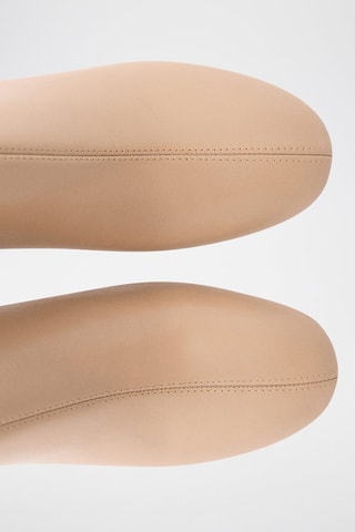 Bottes hautes en cuir - Beige