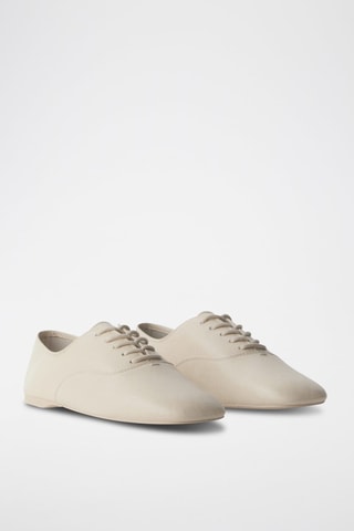 Chaussures lacées cuir - Écru