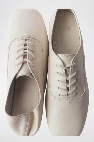 Chaussures lacées cuir - Écru