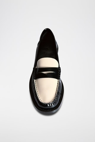 Mocassins cuir bicolores - Noir