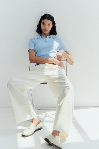 Mocassins cuir - Écru