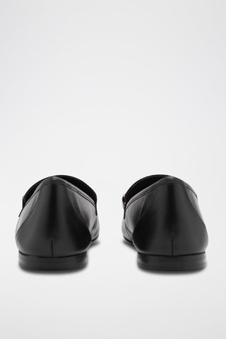 Mocassins cuir détail métallique - Noir