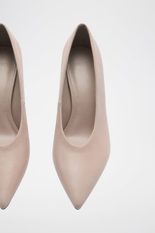 Chaussures cuir talon entonnoir - Gris