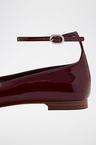 Ballerines vernies lanière - Bordeaux