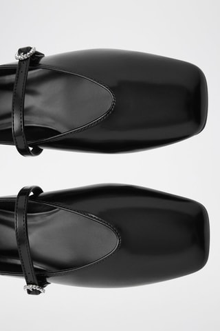 Ballerines bride détail bijou - Noir