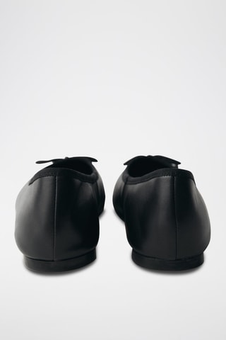 Ballerines cuir nœud - Noir