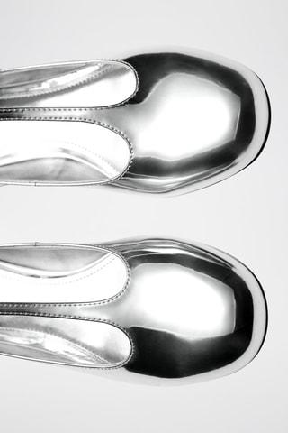 Chaussures à talons métallisés - Argenté