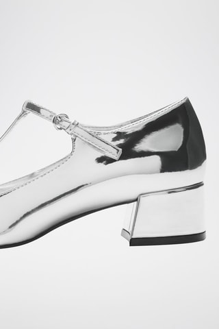 Chaussures à talons métallisés - Argenté