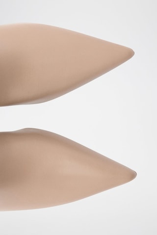 Bottines pointues à talon - Beige