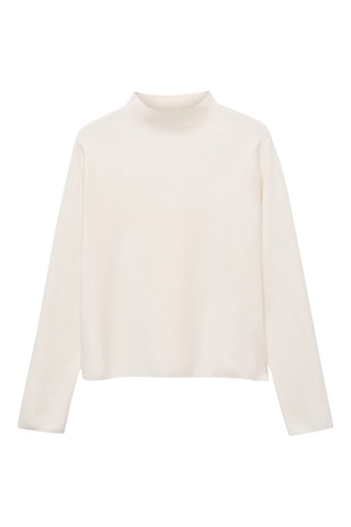 Pull-over col montant - Écru