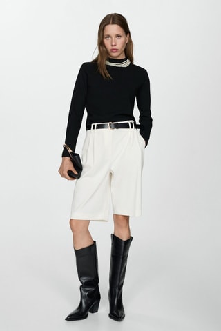 Pull-over col montant - Noir