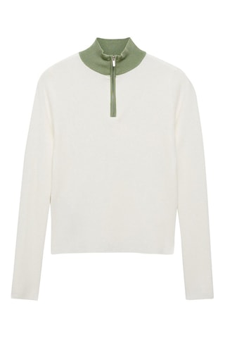Pull-over col fermeture Éclair - Vert pastel