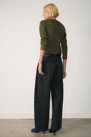 Pull-over boutons bijoux - Kaki