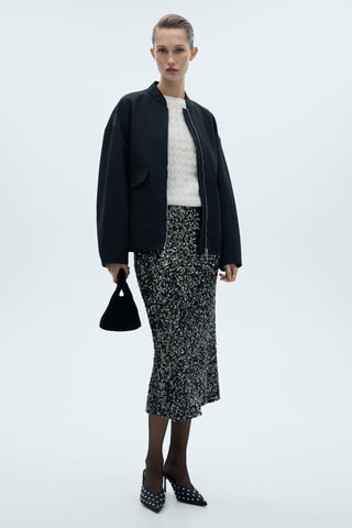 Pull-over ajouré détails Lurex - Écru