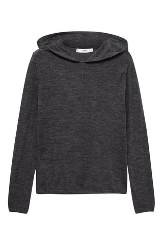 Pull-over maille capuche - Anthracite