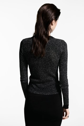 Pull-over Lurex col rond - Noir