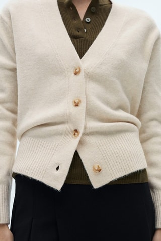 Cardigan maille boutons - Sable