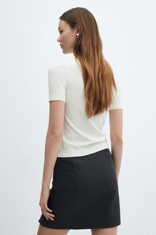 Pull-over manches courtes - Écru