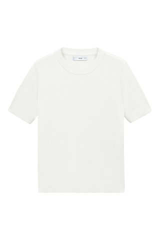 Pull-over manches courtes - Écru