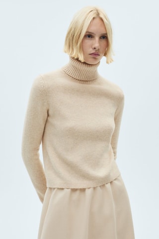 Pull-over à col roulé - Ecru