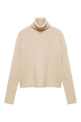 Pull-over à col roulé - Ecru