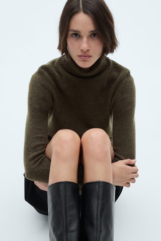 Pull-over à col roulé - Kaki