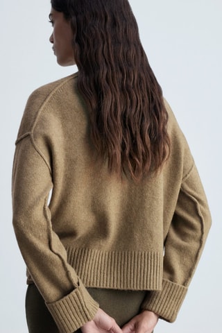 Pull-over manches à revers - Vert