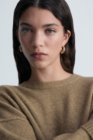 Pull-over manches à revers - Vert