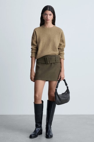 Pull-over manches à revers - Vert