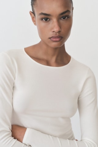 Pull ajusté maille fine - Ecru