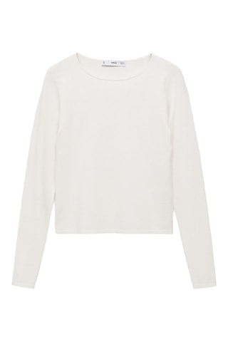 Pull ajusté maille fine - Ecru