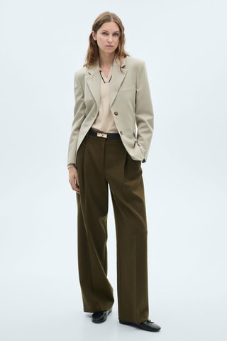 Pull revers contrastés liserés - Gris clair