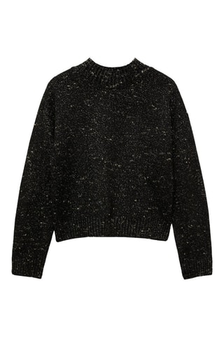 Pull-over Lurex col montant - Noir