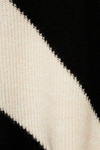 Pull-over en maille à rayures - Noir
