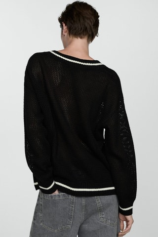 Pull-over oversize col V - Noir