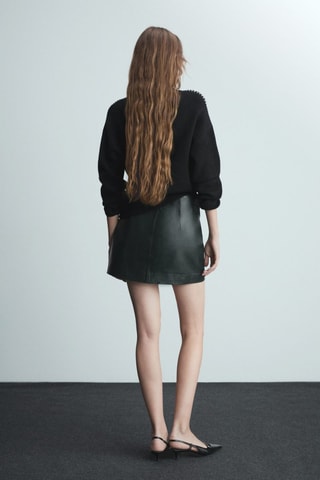 Pull-over maille détails brillants - Noir