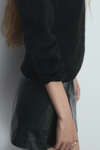 Pull-over maille détails brillants - Noir