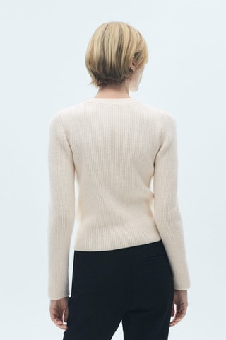 Pull-over col strass - Ecru