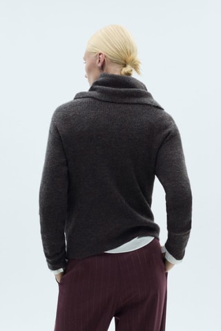 Pull-over maille col montant - Anthracite