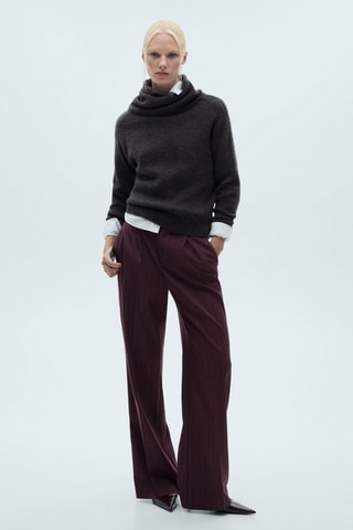 Pull-over maille col montant - Anthracite