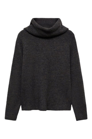 Pull-over maille col montant - Anthracite