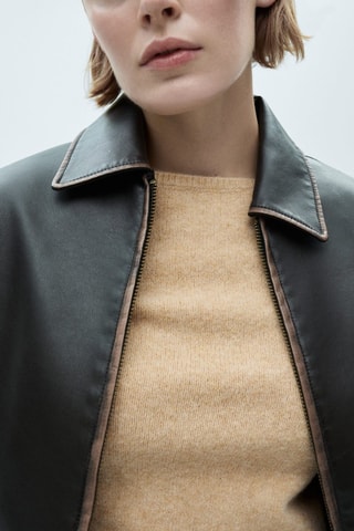 Pull-over maille fine col bateau - Marron