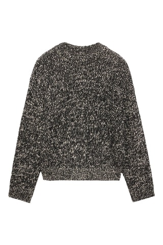 Pull-over chiné col rond - Gris