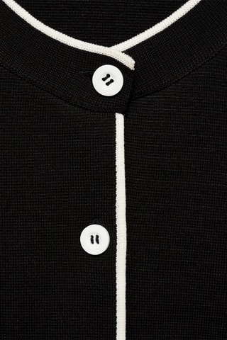 Cardigan bords contrastants - Noir