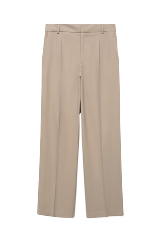 Pantalon droit pinces - Marron