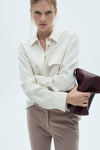 Pantalon fluide flare - Marron